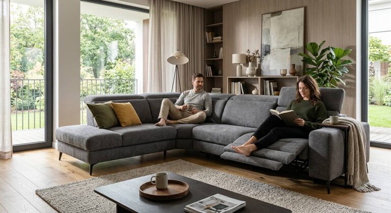 Wygodny salon na co dzień: narożniki z funkcją relax